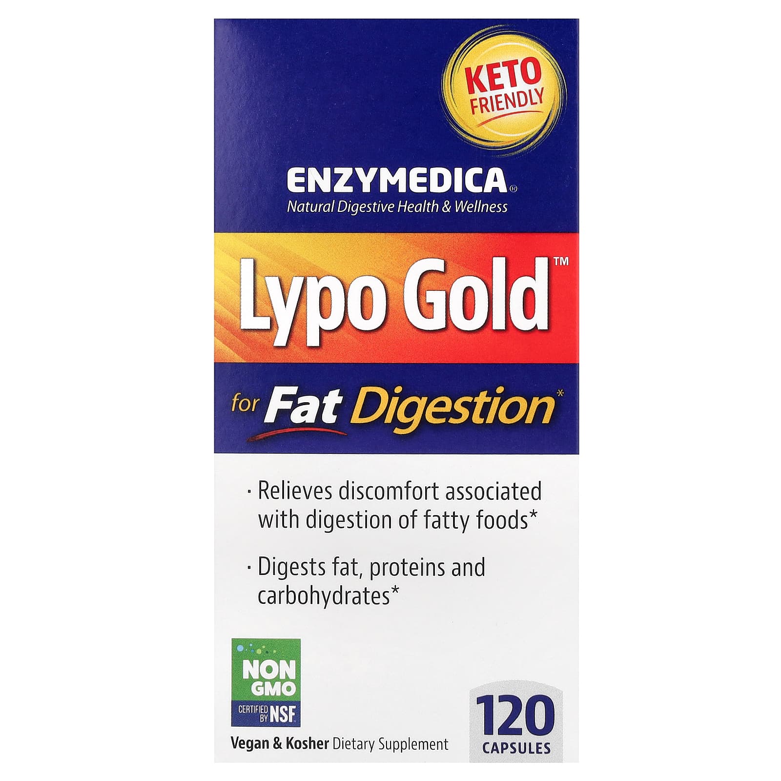 Enzymedica, Lypo Gold, For Fat Digestion, 120 Capsules UPC 670480981313 | HiLife Vitamins